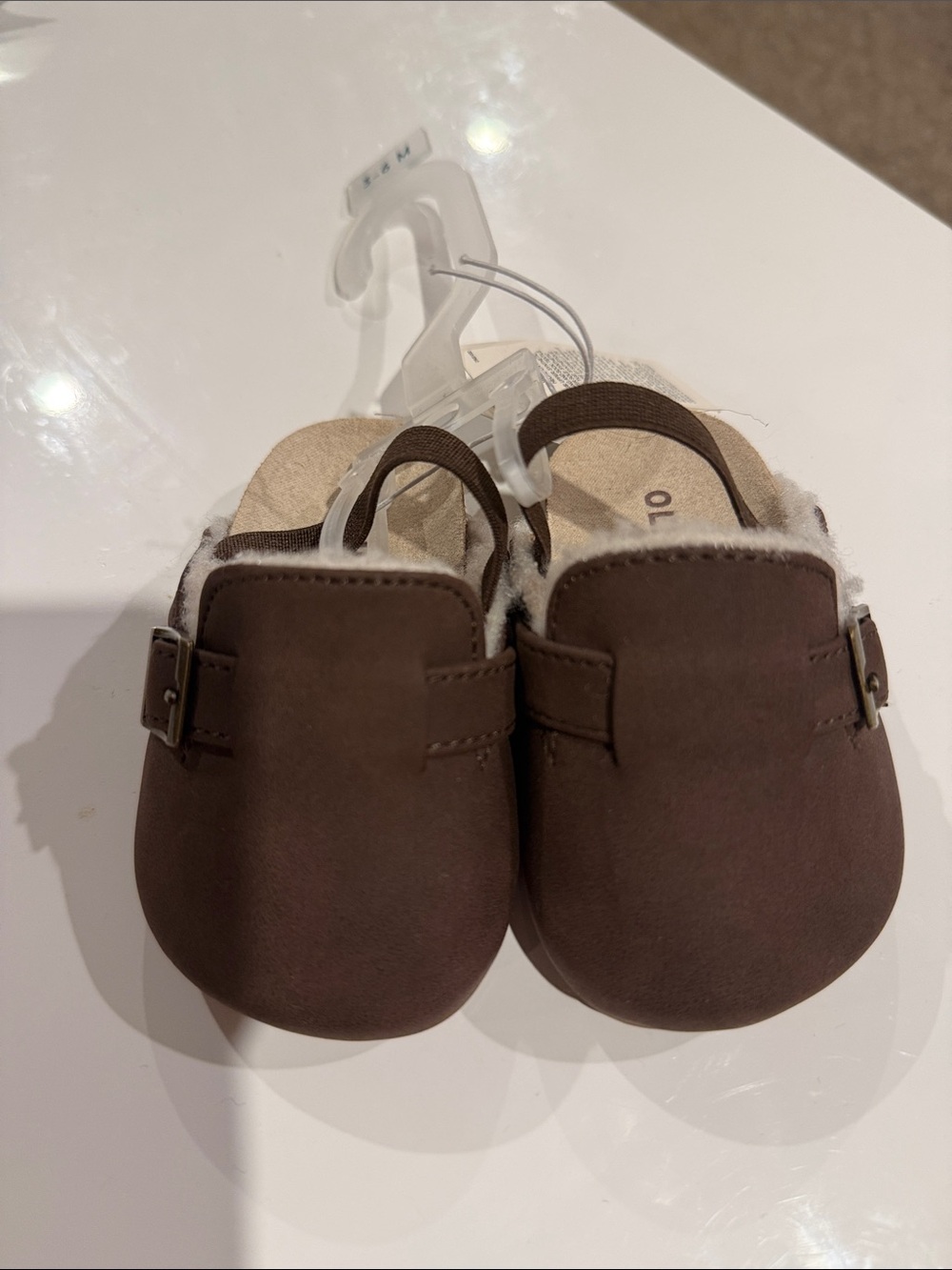 Old Navy Brown Faux-Fur Lined Slip-On Kids Shoes